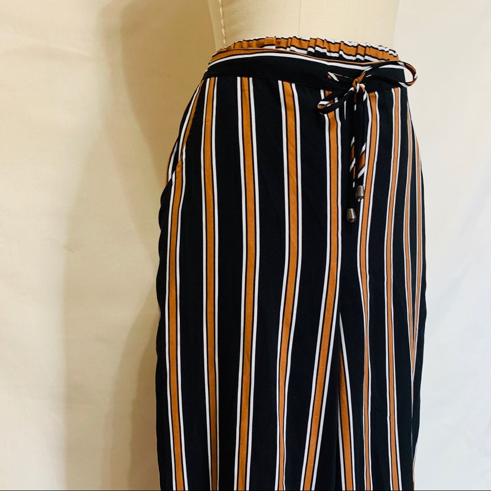 Striped Wide Leg Trousers